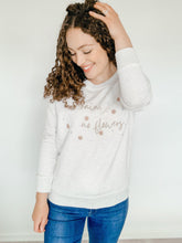 Load image into Gallery viewer, 'No Rain, No Flowers' Sweatshirt | Champagne Heather Grey - Sunbeam Naturals