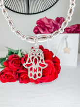 Load image into Gallery viewer, Sterling Silver Hamsa Hand Stacking Bracelet - Sunbeam Naturals