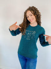 Load image into Gallery viewer, 'Create Don't Hate' Sweatshirt | Heather Forest Green - Sunbeam Naturals