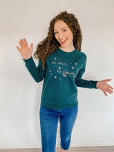 Load image into Gallery viewer, 'No Rain, No Flowers' Sweatshirt | Heather Forest Green - Sunbeam Naturals