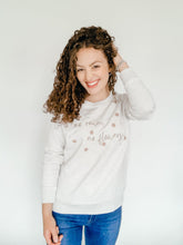 Load image into Gallery viewer, 'No Rain, No Flowers' Sweatshirt | Champagne Heather Grey - Sunbeam Naturals