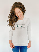 Load image into Gallery viewer, 'Grow Through What You Go Through' Sweatshirt | Champagne Heather Grey - Sunbeam Naturals