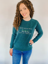 Load image into Gallery viewer, 'Grow Through What You Go Through' Sweatshirt | Heather Forest Green - Sunbeam Naturals