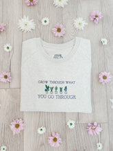 Load image into Gallery viewer, &#39;Grow Through What You Go Through&#39; Sweatshirt | Champagne Heather Grey - Sunbeam Naturals
