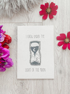 ‘I Grow Under the Light of the Moon’ Notebook | Designed by Lauren Emmeline | Eco-Friendly 100% Recycled Cover & Pages - Sunbeam Naturals