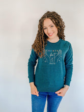 Load image into Gallery viewer, &#39;Create Don&#39;t Hate&#39; Sweatshirt | Heather Forest Green - Sunbeam Naturals
