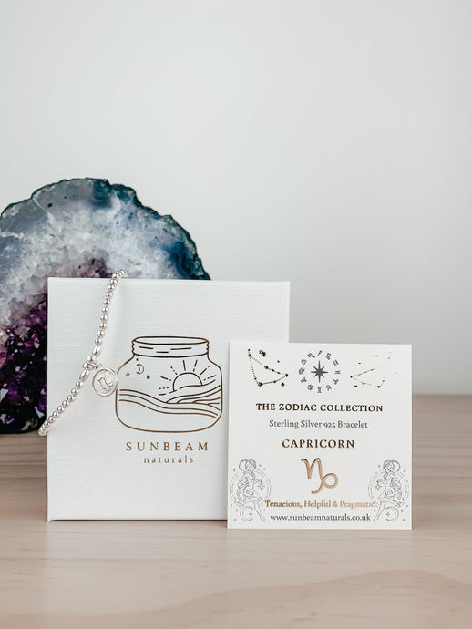 Capricorn | Zodiac Collection | Sterling Silver Bracelet - Sunbeam Naturals