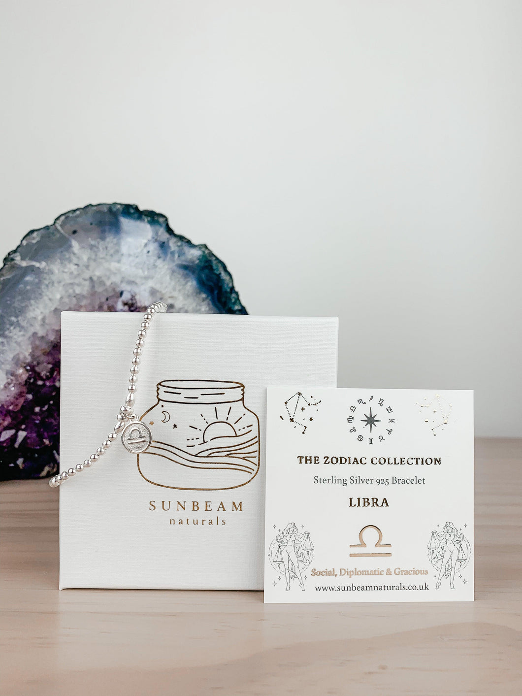 Libra | Zodiac Collection | Sterling Silver Bracelet - Sunbeam Naturals