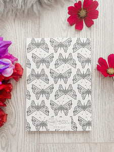 Butterflies Notebook | Designed by Lauren Emmeline | Eco-Friendly 100% Recycled Cover & Pages - Sunbeam Naturals