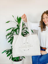 Load image into Gallery viewer, &#39;To Plant A Garden Is To Believe In Tomorrow&#39; Large Bag | Vanilla - Sunbeam Naturals
