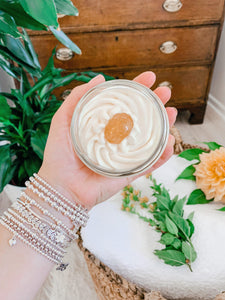 Whipped Body Butter Topped with a Citrine Crystal | Solis Scent Whipped Body Butter ball-farm-botanicals.myshopify.com [variant_title]